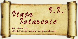 Vlaja Kolarević vizit kartica
